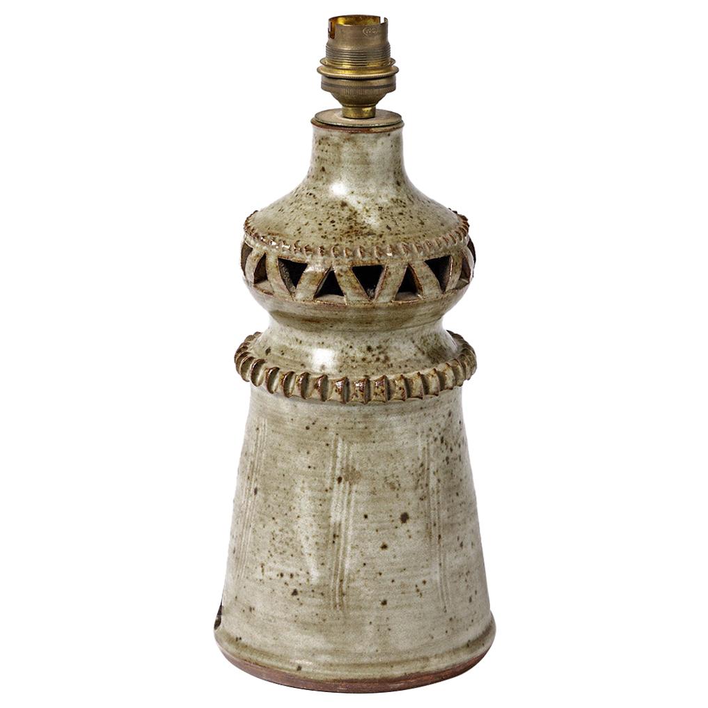Small Ceramic Lamp by the Potters of La Borne, circa 1970