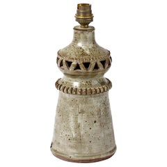 Small Ceramic Lamp by the Potters of La Borne, circa 1970