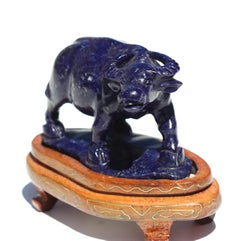 Small Chinese Carved Lapis-Lazuli Figure of a Water Buffalo