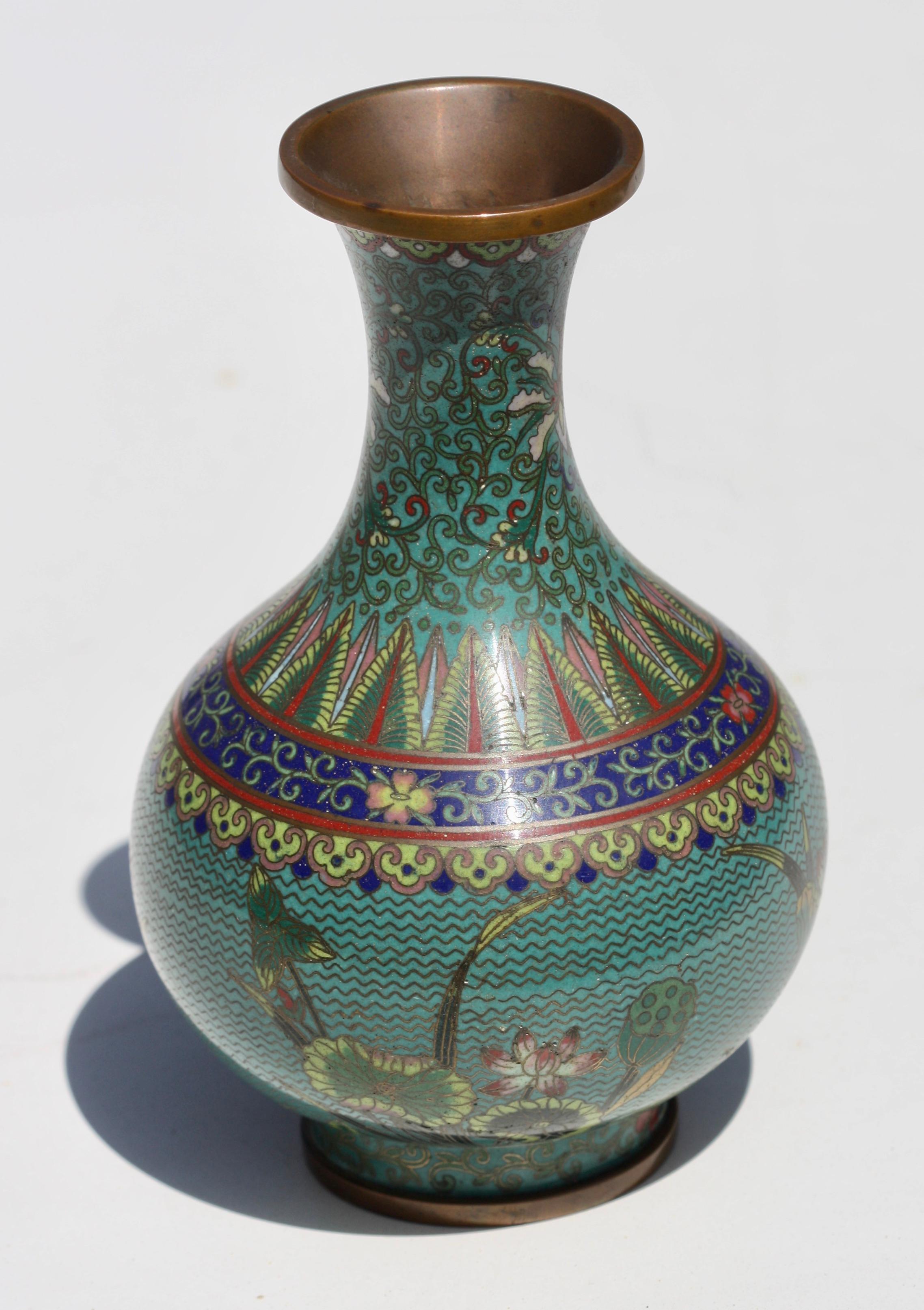 chinese cloisonne vases