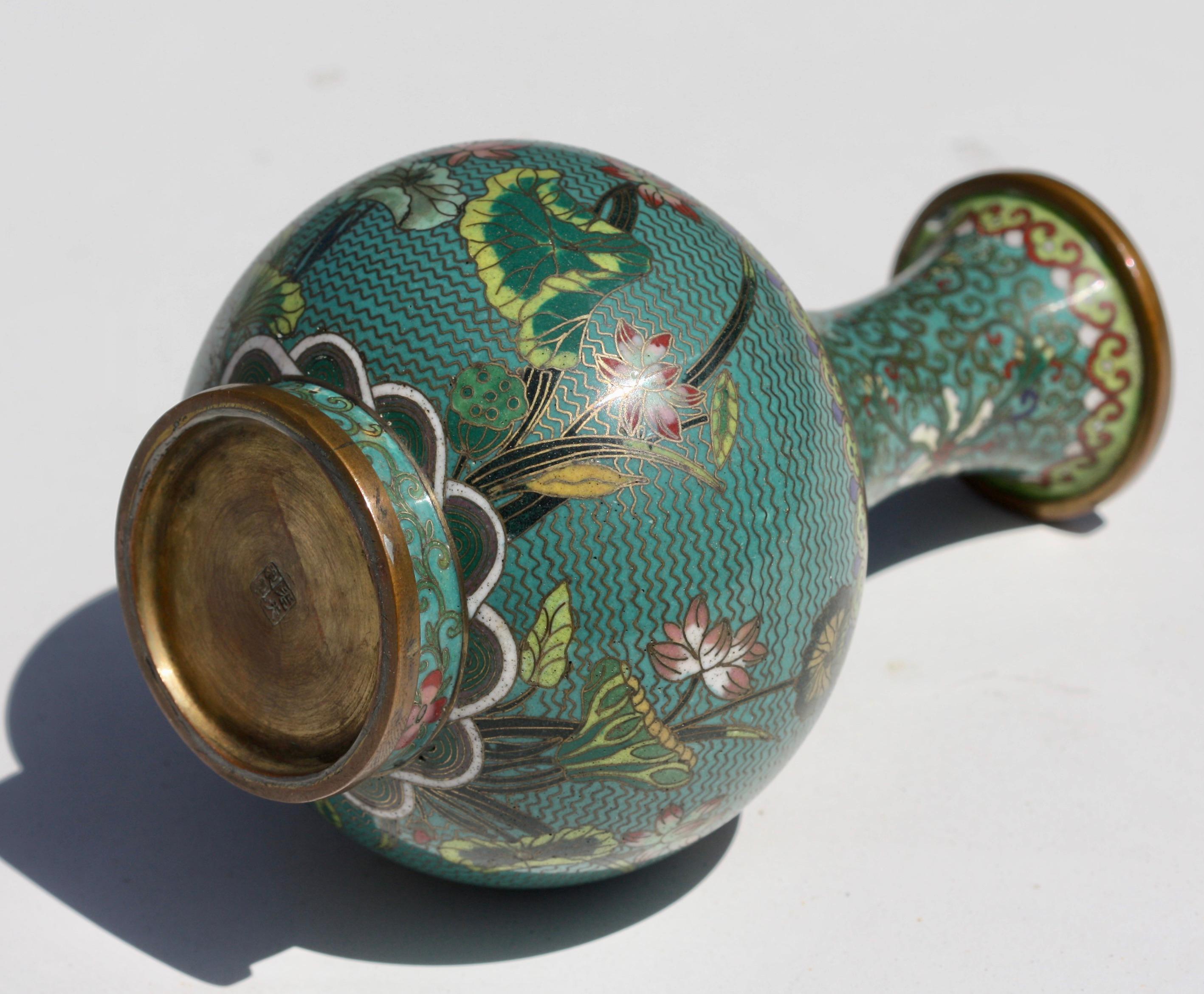 Chinesische Cloisonné-Vase, Chinesisch (19. Jahrhundert) im Angebot