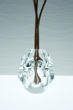 A small Clear Crystal Glass Vase by Börne Augustsson for Åseda, Sweden