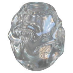 A small Clear Crystal Glass Vase by Börne Augustsson for Åseda, Sweden