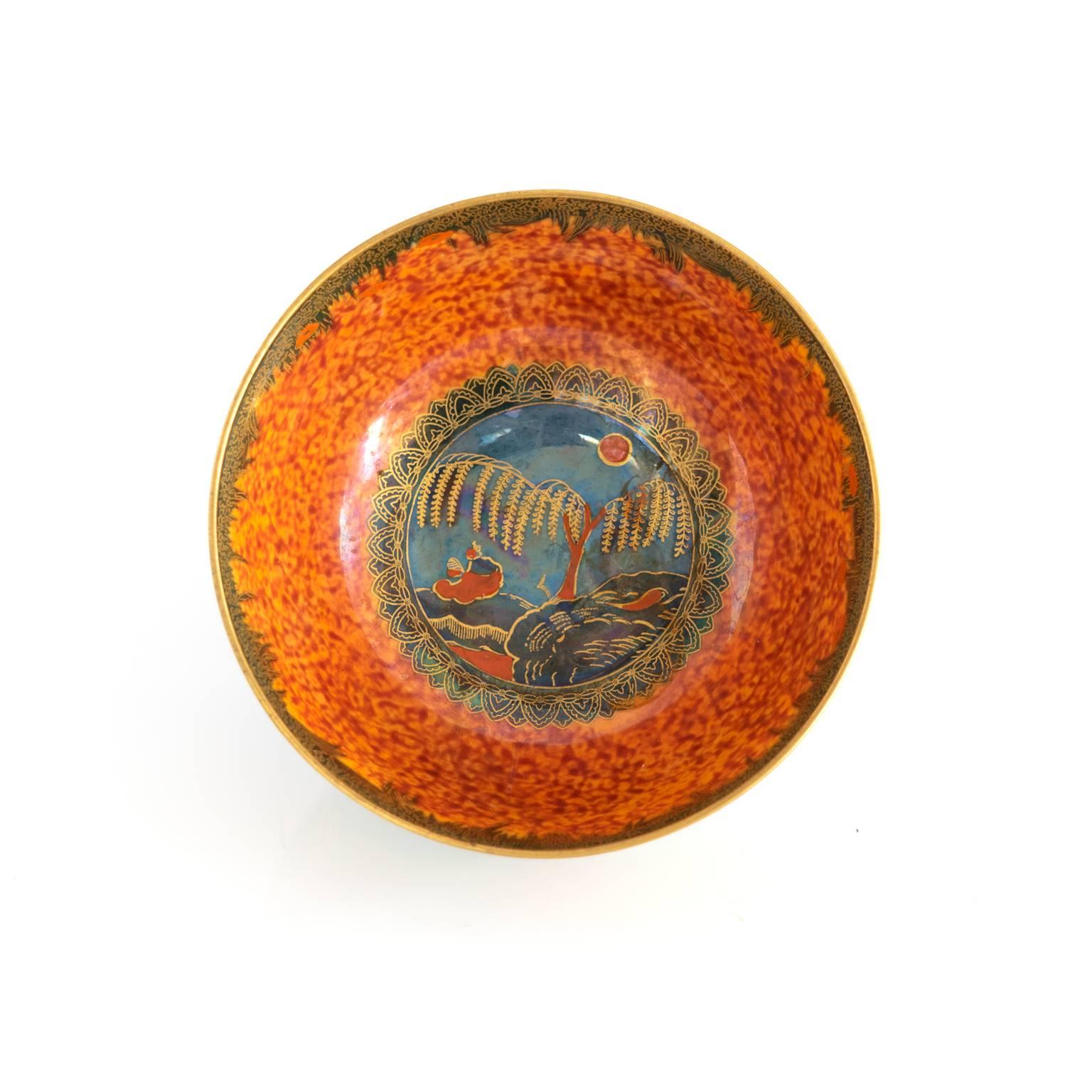 British Small Fairyland Lustre Bowl Designed Daisy Makeig Jones for Wedgwood