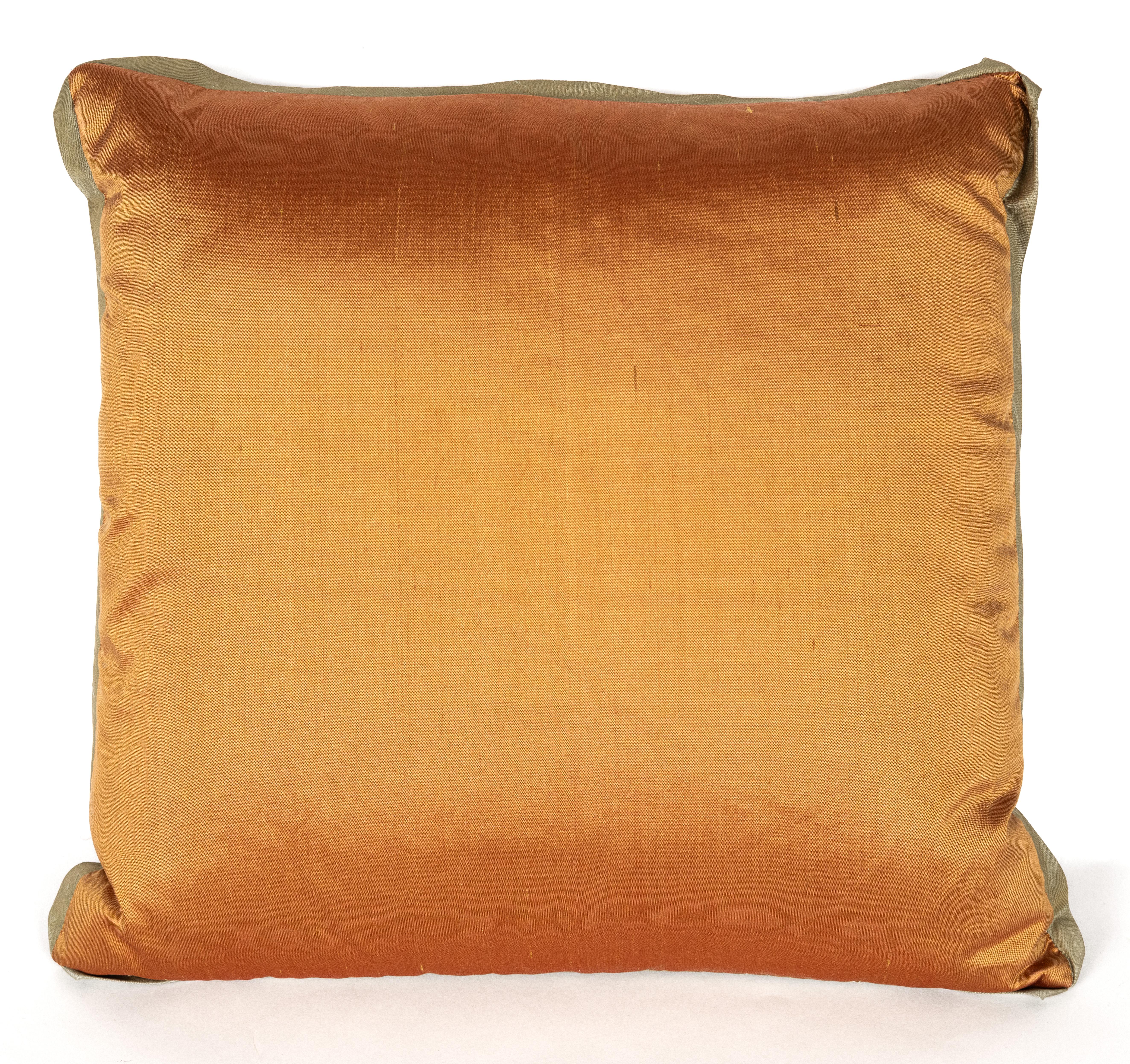 Contemporary A Small Fortuny Fabric Cushion in the Ashanti Pattern For Sale