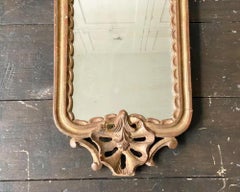 A Small French Early 19th C Carved Giltwood Mirror