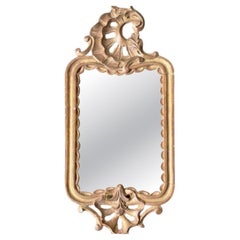 A Small French Early 19th C Carved Giltwood Mirror