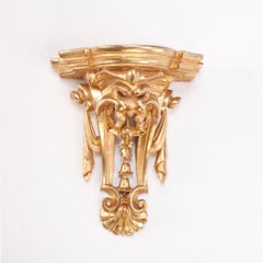 French gilt and carved wood wall mounted corbel shelf circa 1880
