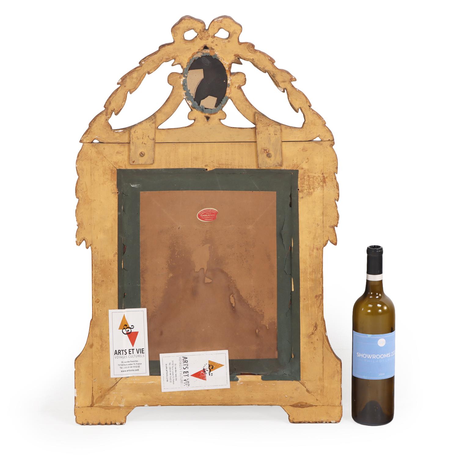 Kleiner französischer Spiegel aus Giltwood, um 1880. (Neoklassisches Revival) im Angebot