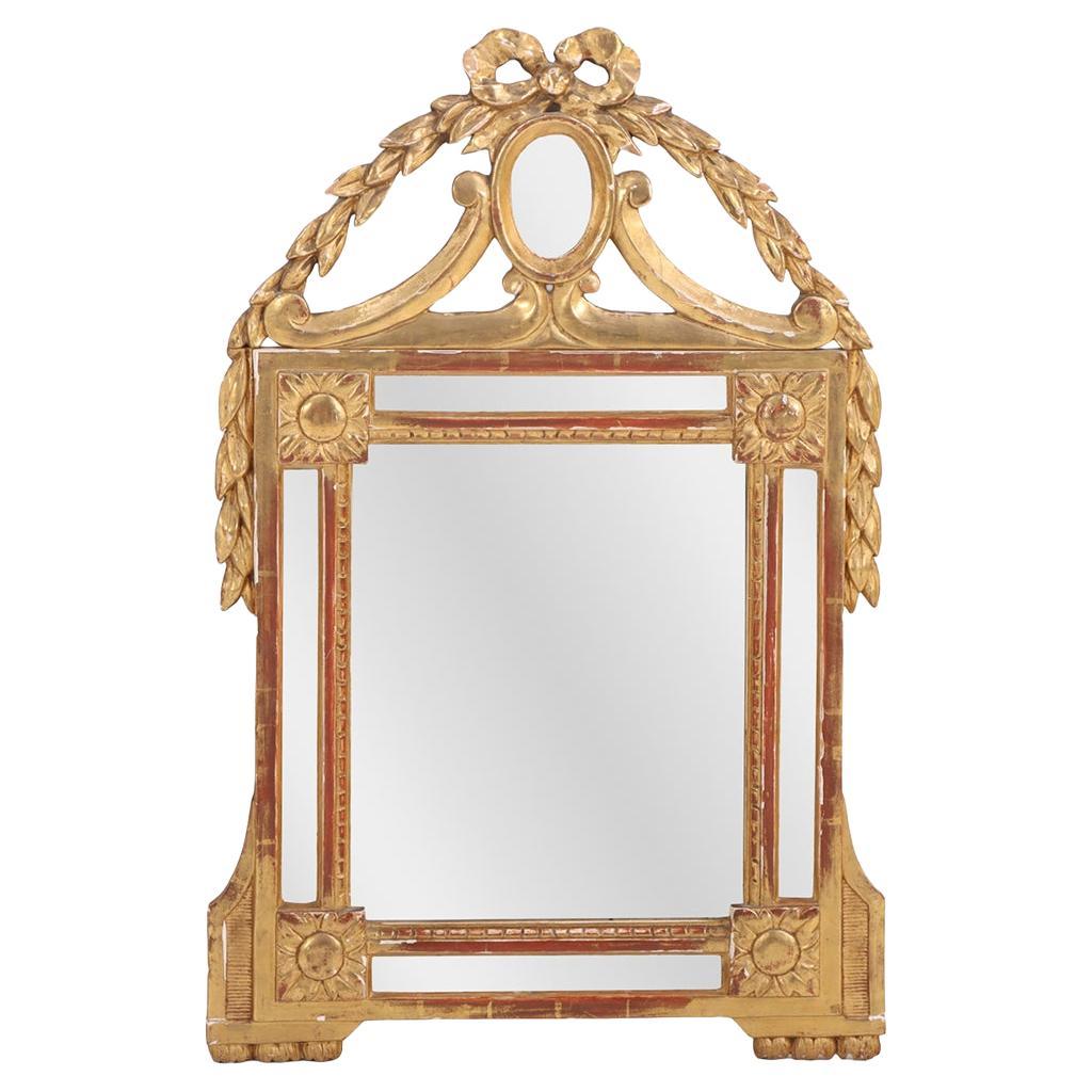 A Small French Giltwood Mirror, C. 1880.