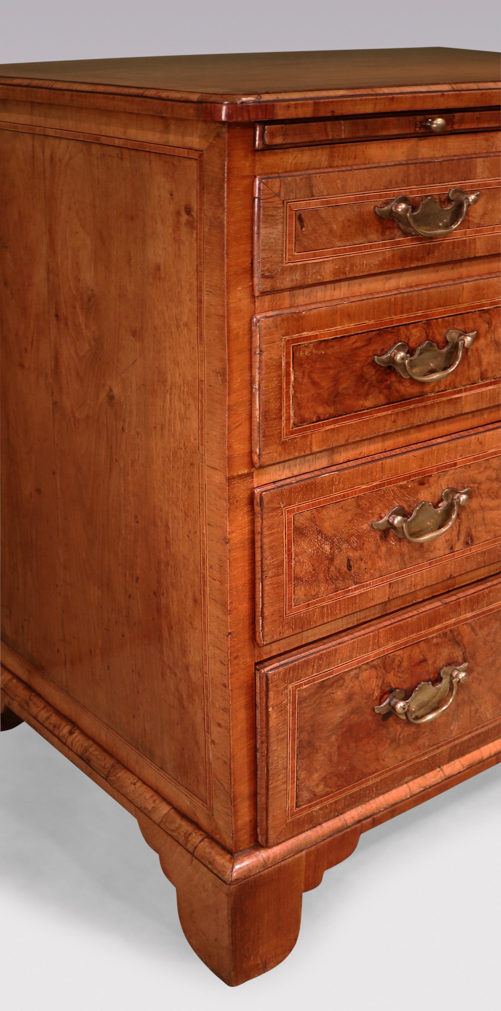 English Small George II Period Walnut Chest of Drawers