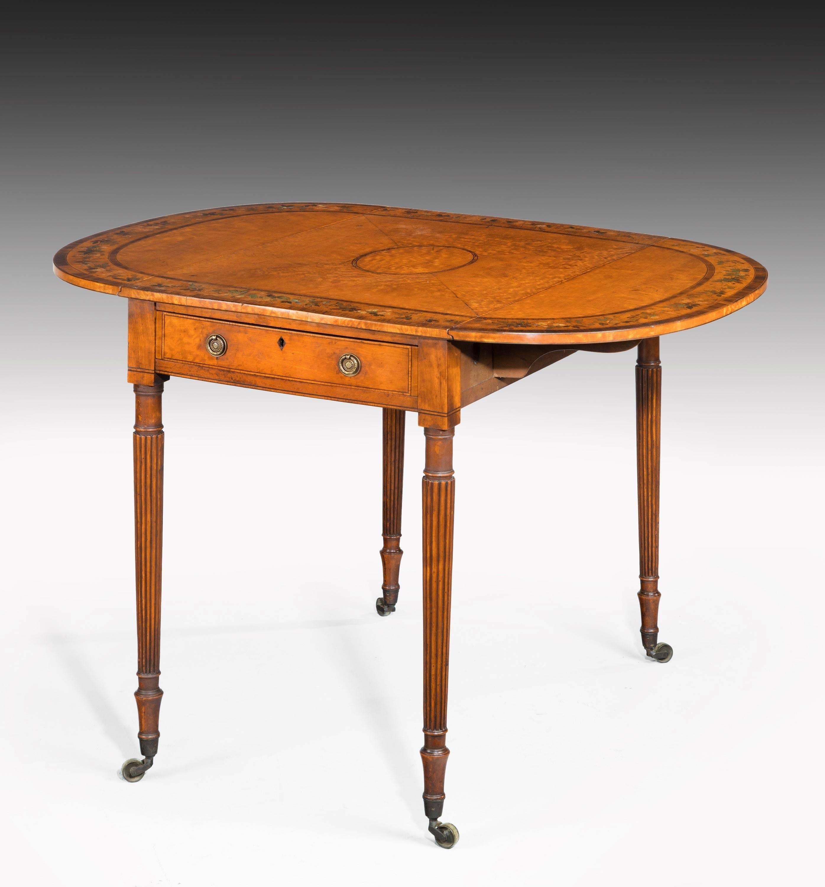 Small George III Period Satinwood Pembroke Table 1