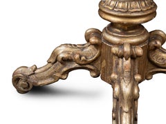 Kleiner Mitteltisch aus vergoldetem Holz und Marmor, spätes 19. Jahrhundert