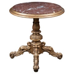 A Small Gilt-Wood and Marble Centre Table, Late 19th Century