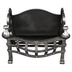 Small Gothic Style Wrought Iron Firegrate