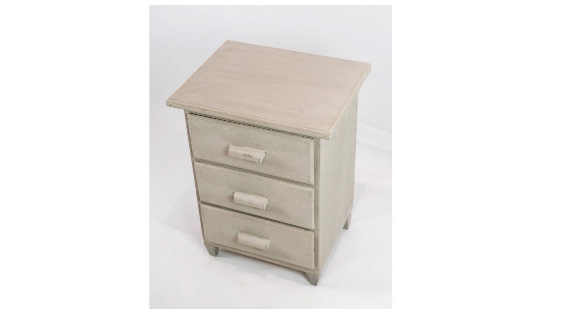 Unknown Small Gustavian Gray-Painted Chest of Drawers with 3 Drawers