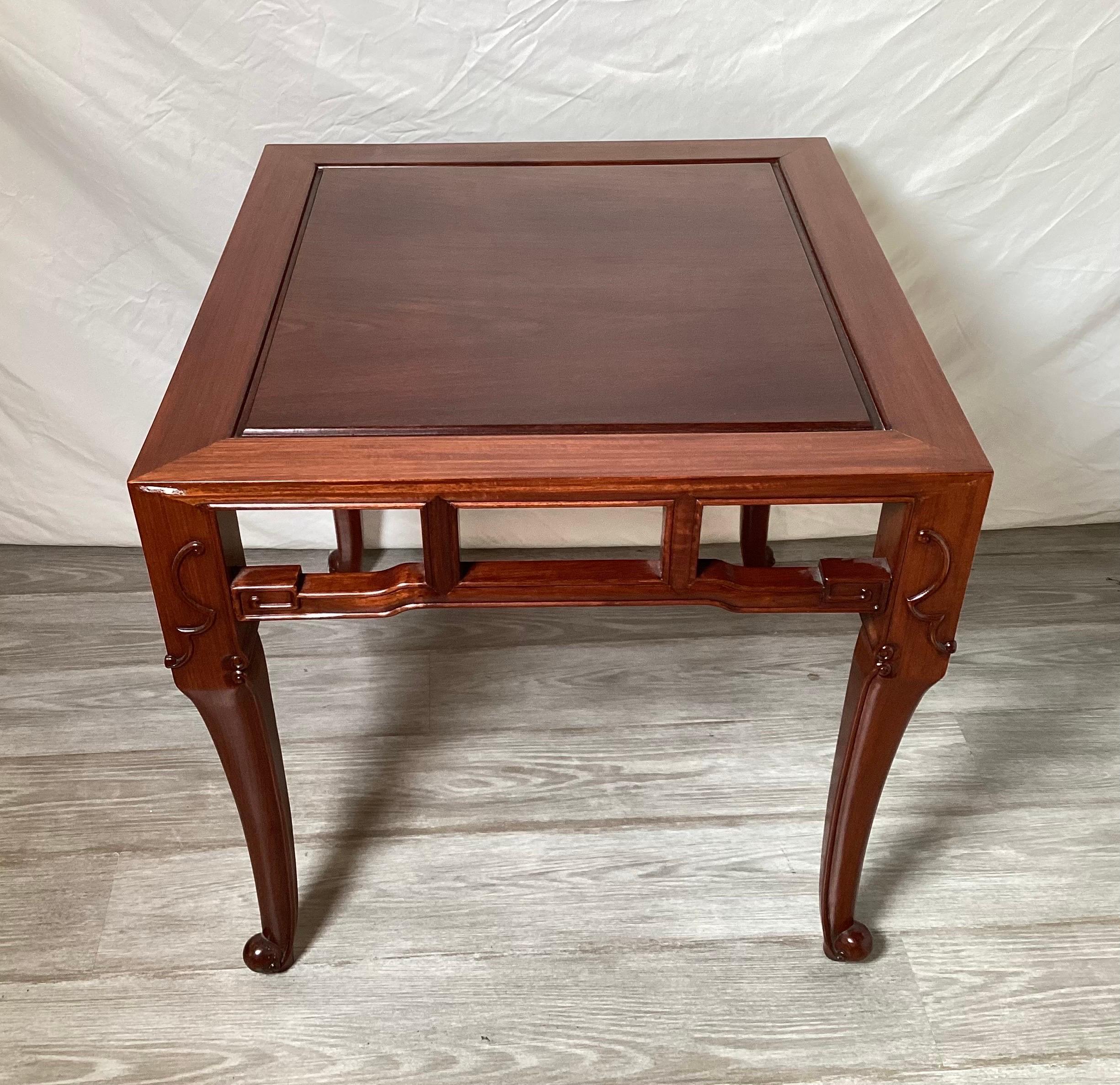 20th Century Small Hand Carved Chinese Occasional Table For Sale