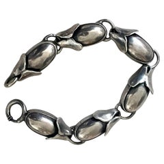 Mid-Century Georg Jensen Silver Bracelet, signed and stamped