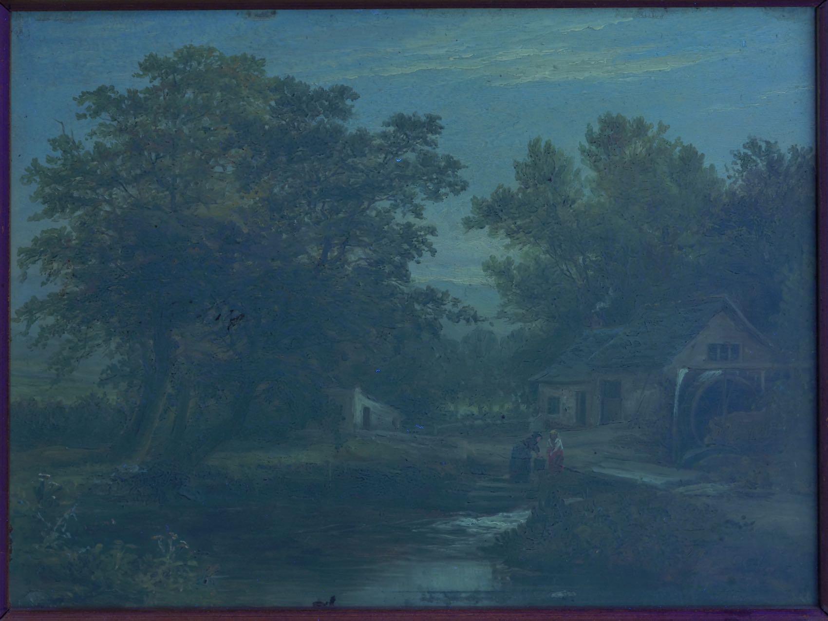 “A Small Mill” Antique Landscape Painting by Mark Dockree 'English' 9