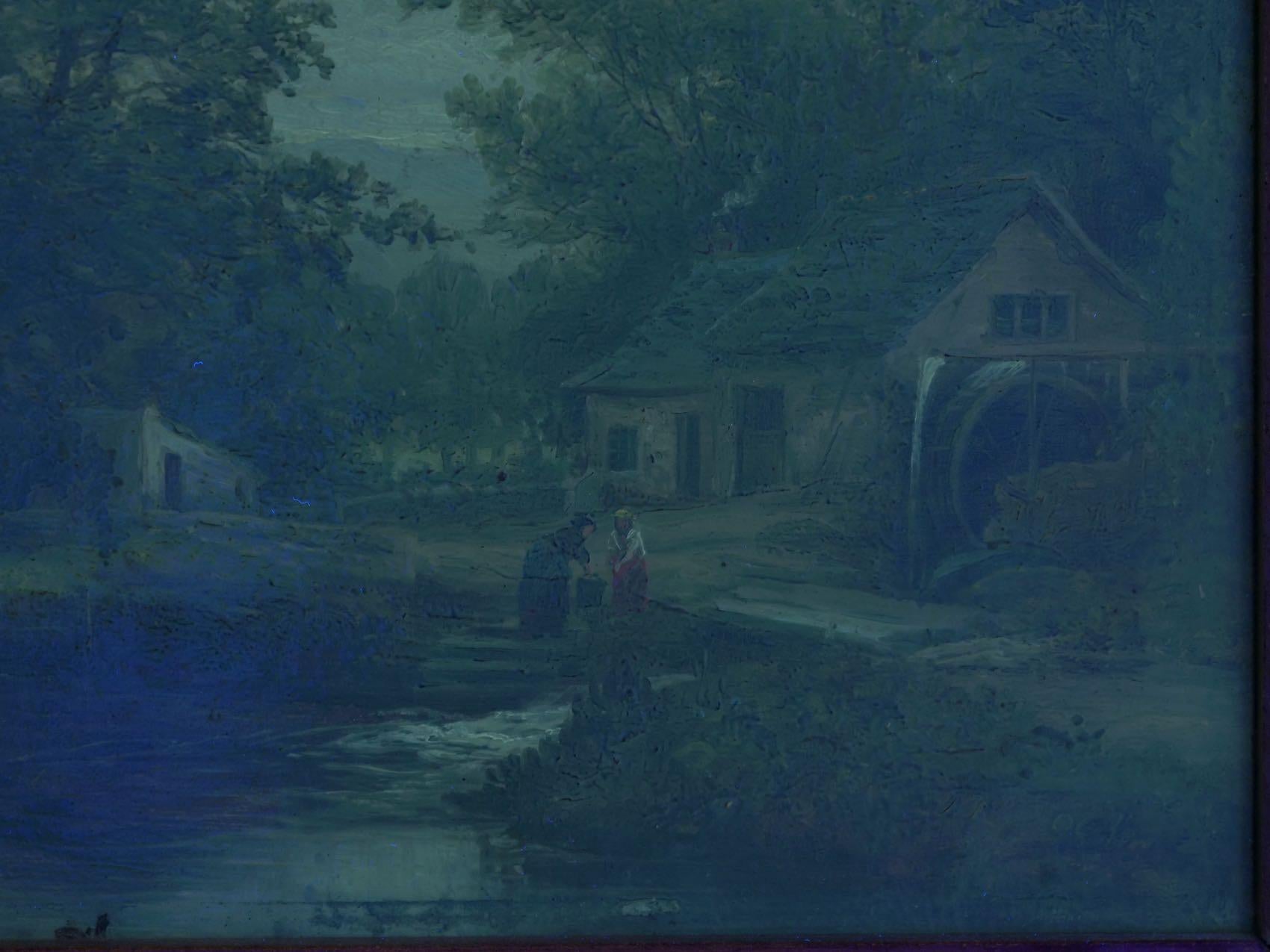 “A Small Mill” Antique Landscape Painting by Mark Dockree 'English' 11