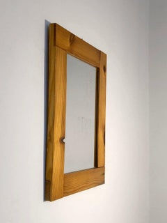 A Small MODERNIST MIRROR in CHARLOTTE PERRIAND & PIERRE CHAPO Style, France 1950