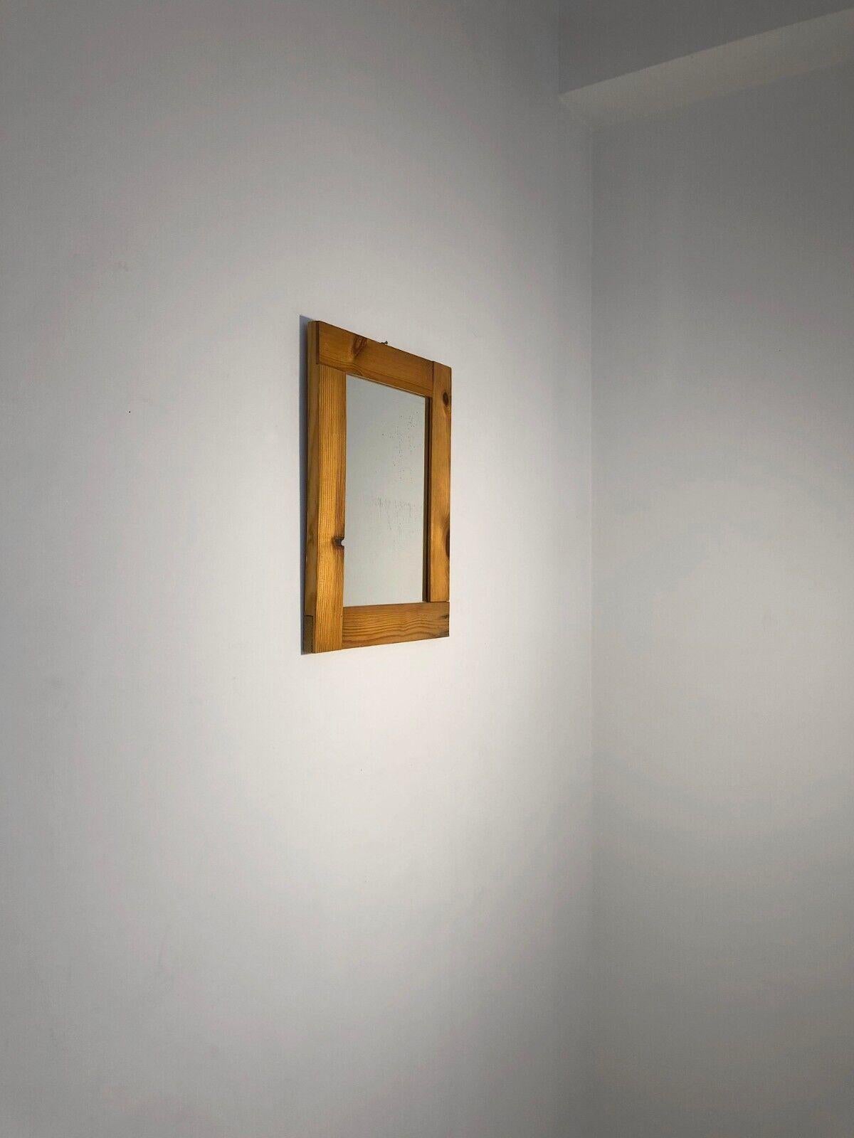 Mid-20th Century A Small MODERNIST MIRROR in CHARLOTTE PERRIAND & PIERRE CHAPO Style, France 1950 For Sale