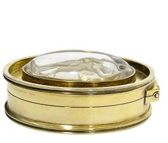 Small Oval Dutch Silver Gold Plated Box with a Scene of the Goddess of Victory