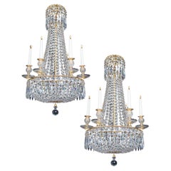 Small Pair of Classic Regency Chandeliers by John Blades 