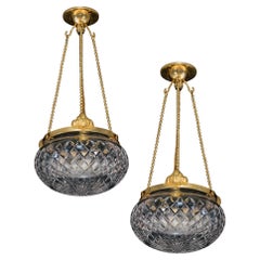 A Small Pair Of Edwardian Bowl Lights
