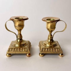 Small Pair of Gustavian Night Candlesticks from the, Late 18th Century
