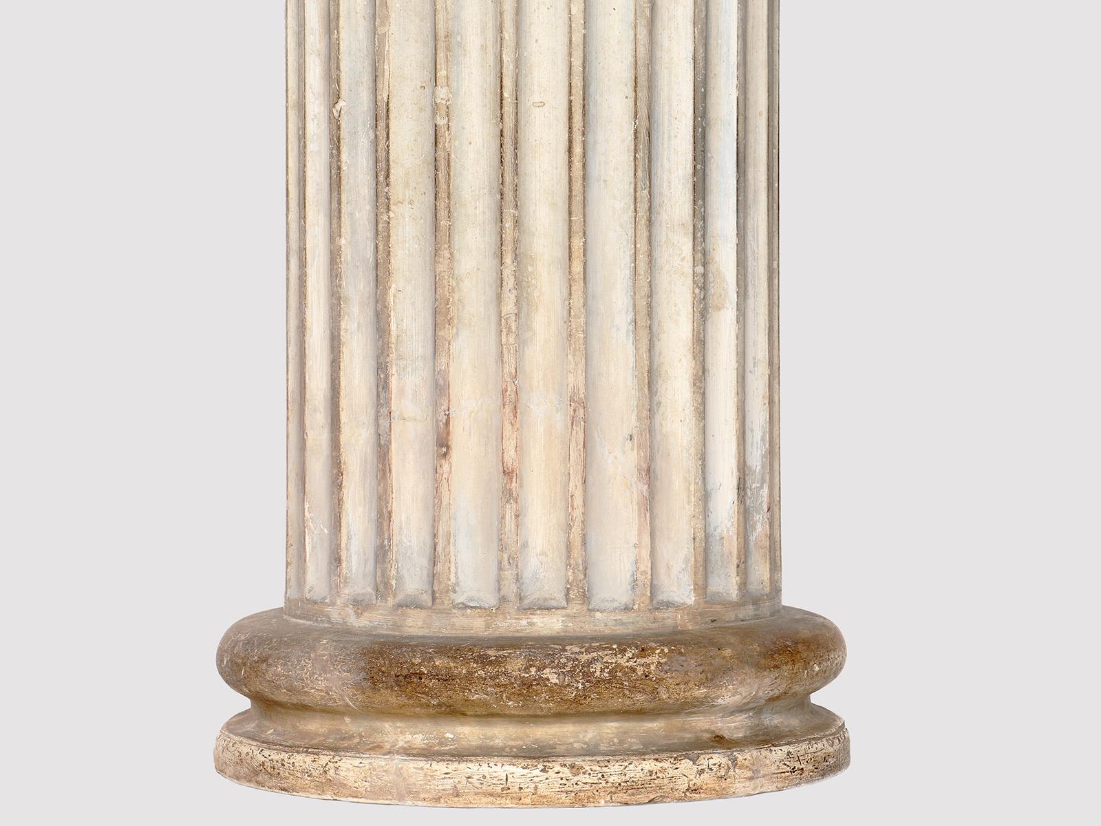 French Small Plaster Column, France circa 1860 For Sale