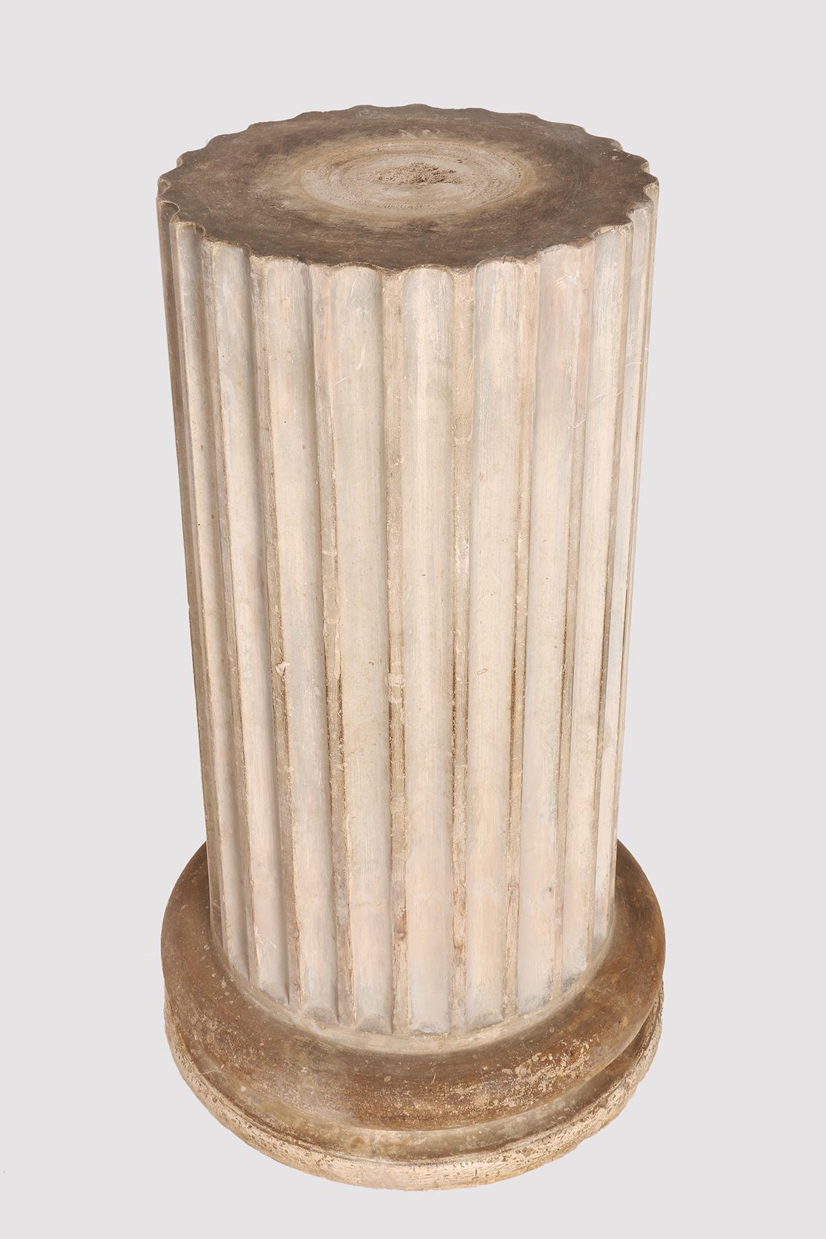 French Small Plaster Column, France circa 1860 For Sale