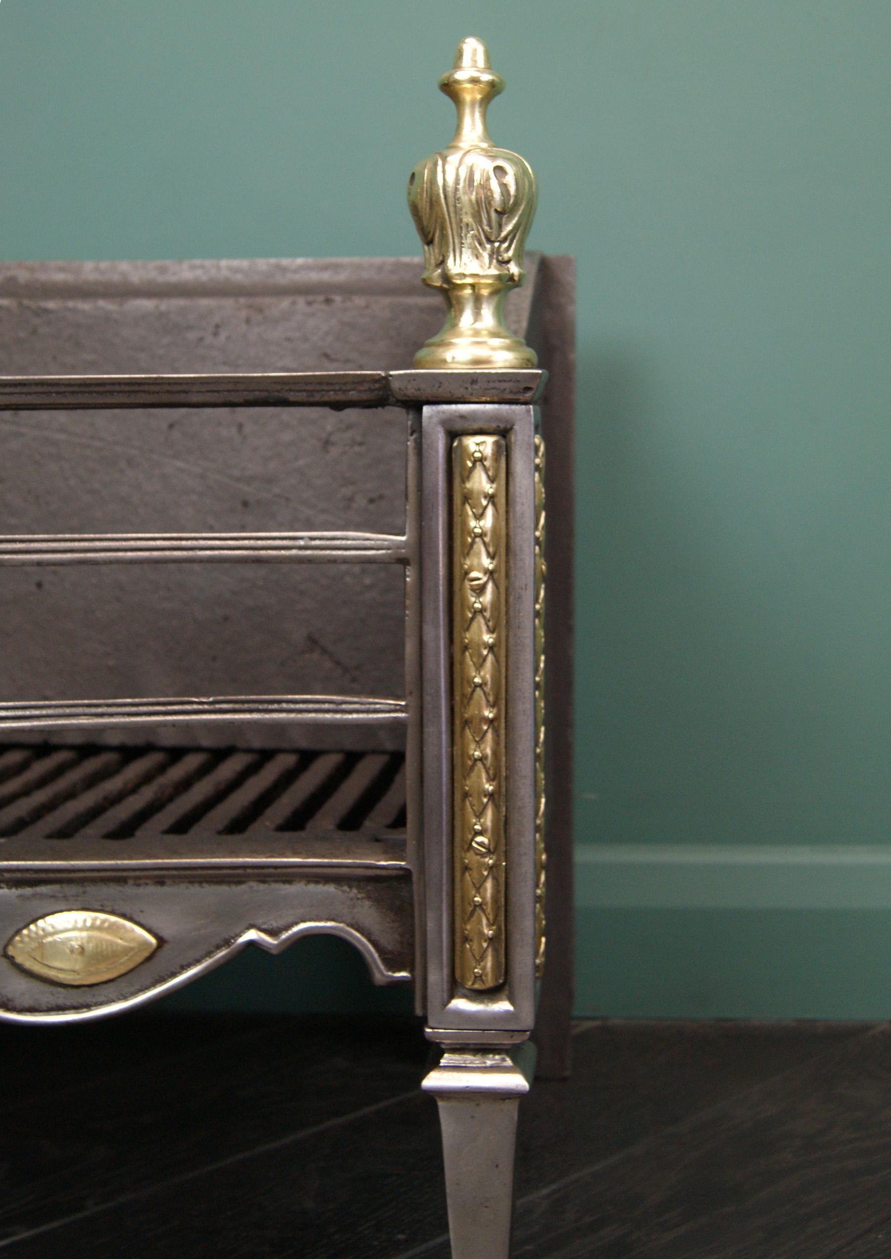 Kleiner Feuerkorb aus poliertem Messing und Stahl von Thomas Elsley (Viktorianisch) im Angebot
