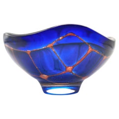 Pequeño cuenco de cristal "Ravenna", de Sven Palmqvist para Orrefors, Suecia, 1965