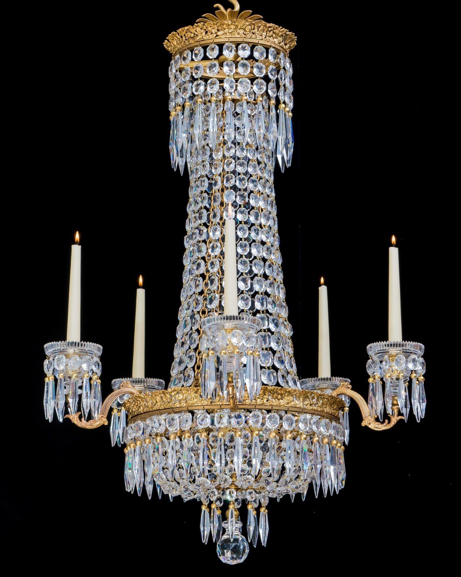 English A Small Regency Chandelier By Hancock & Rixon For Sale
