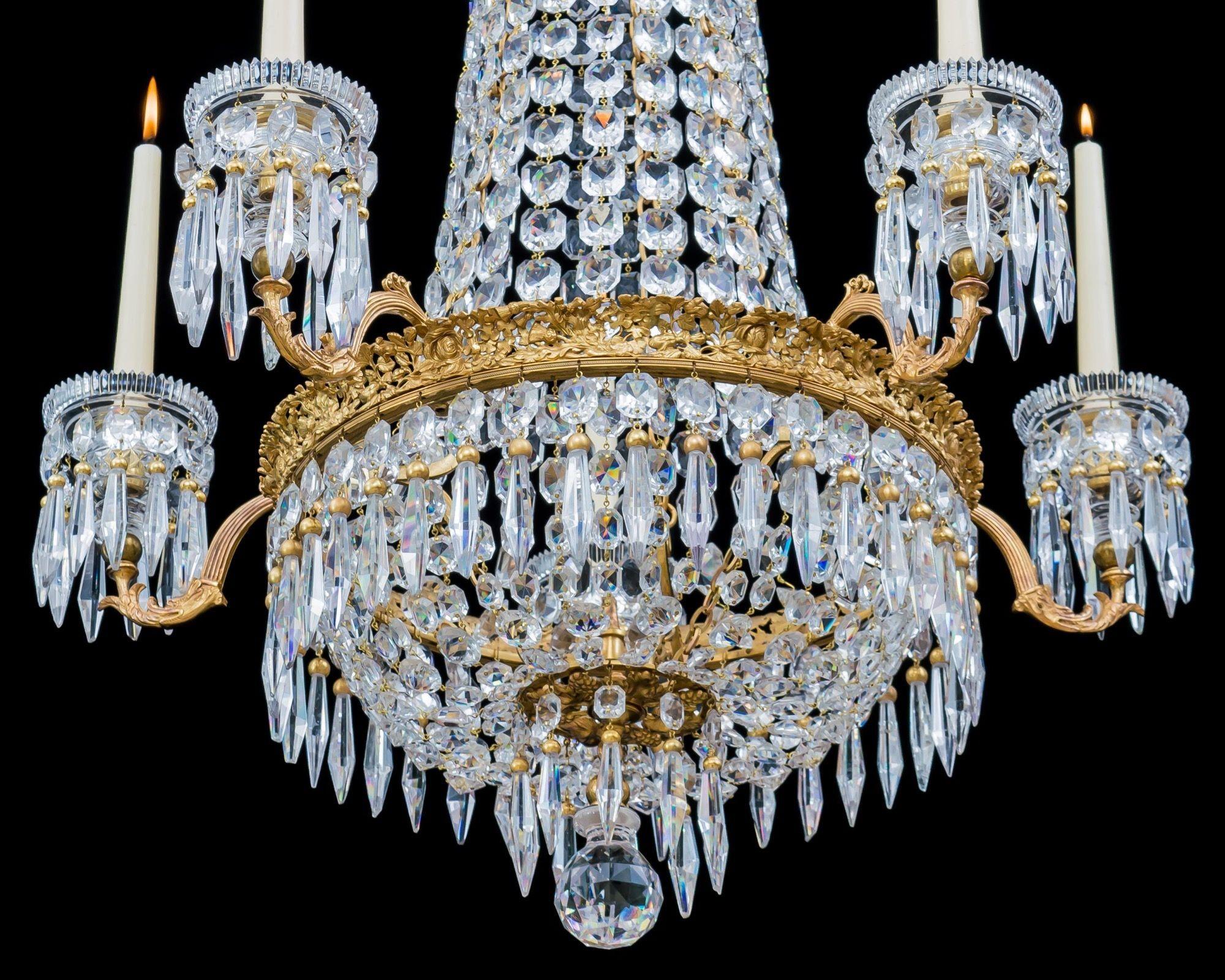 19th Century A Small Regency Chandelier By Hancock & Rixon For Sale