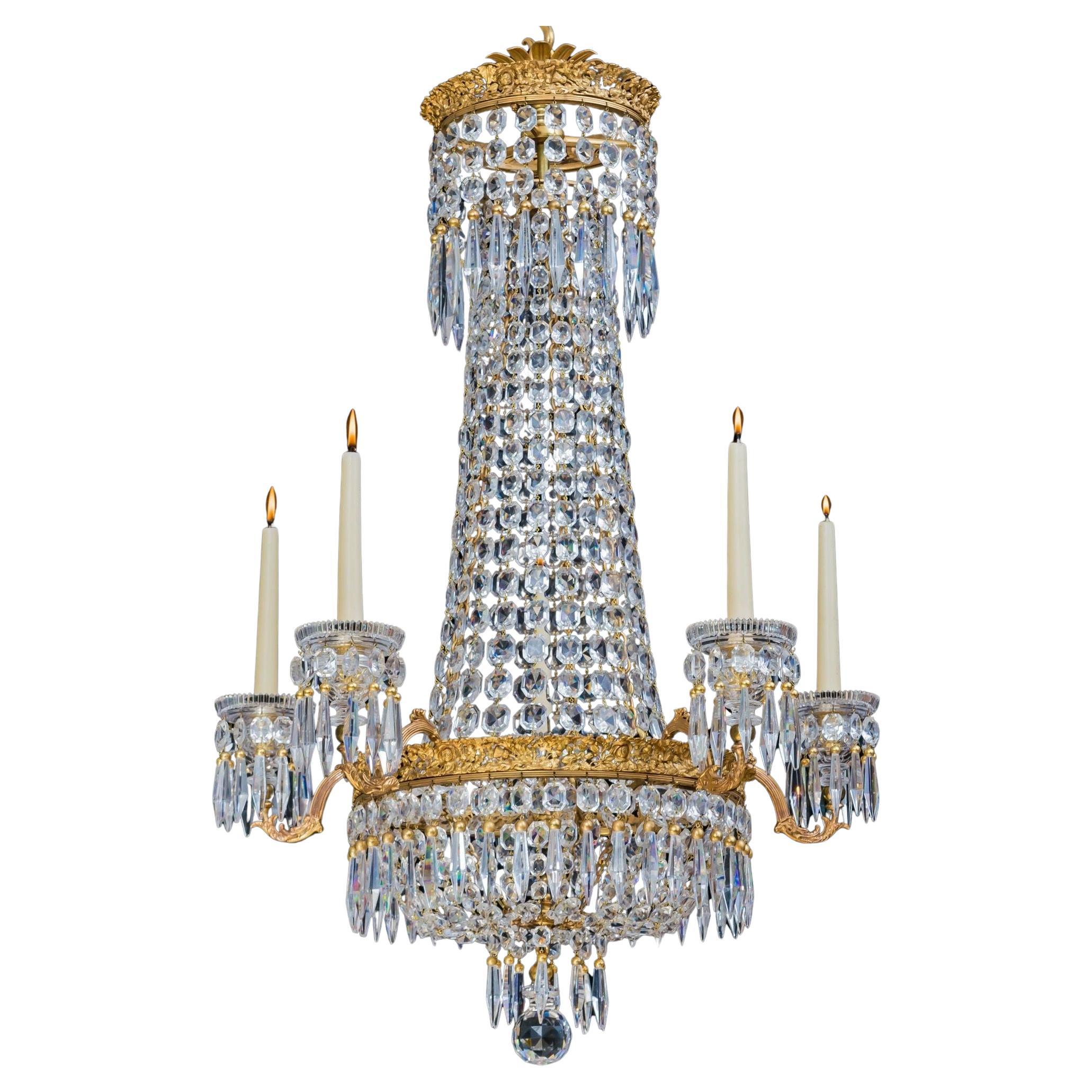 A Small Regency Chandelier By Hancock & Rixon For Sale