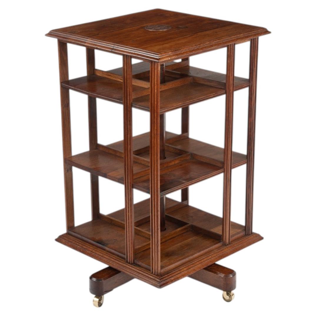 A Small Revolving Bookcase made from Oak and Pine Timbers from HMS Foudroyant For Sale