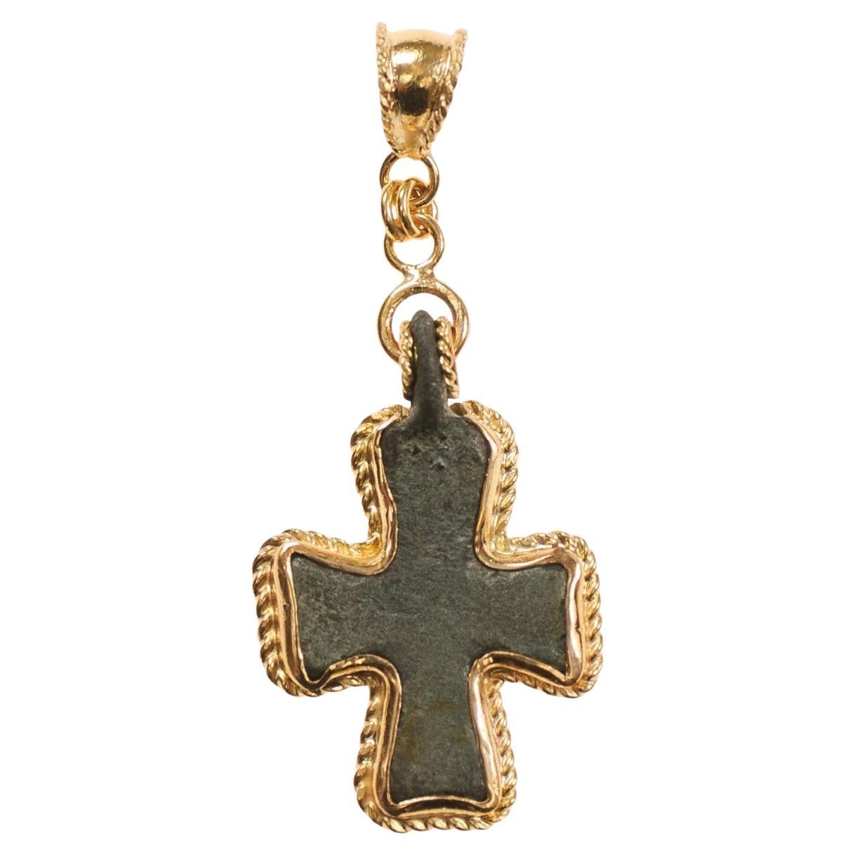 Women's or Men's A small Roman cross w 21K embellishment (pendant only) For Sale