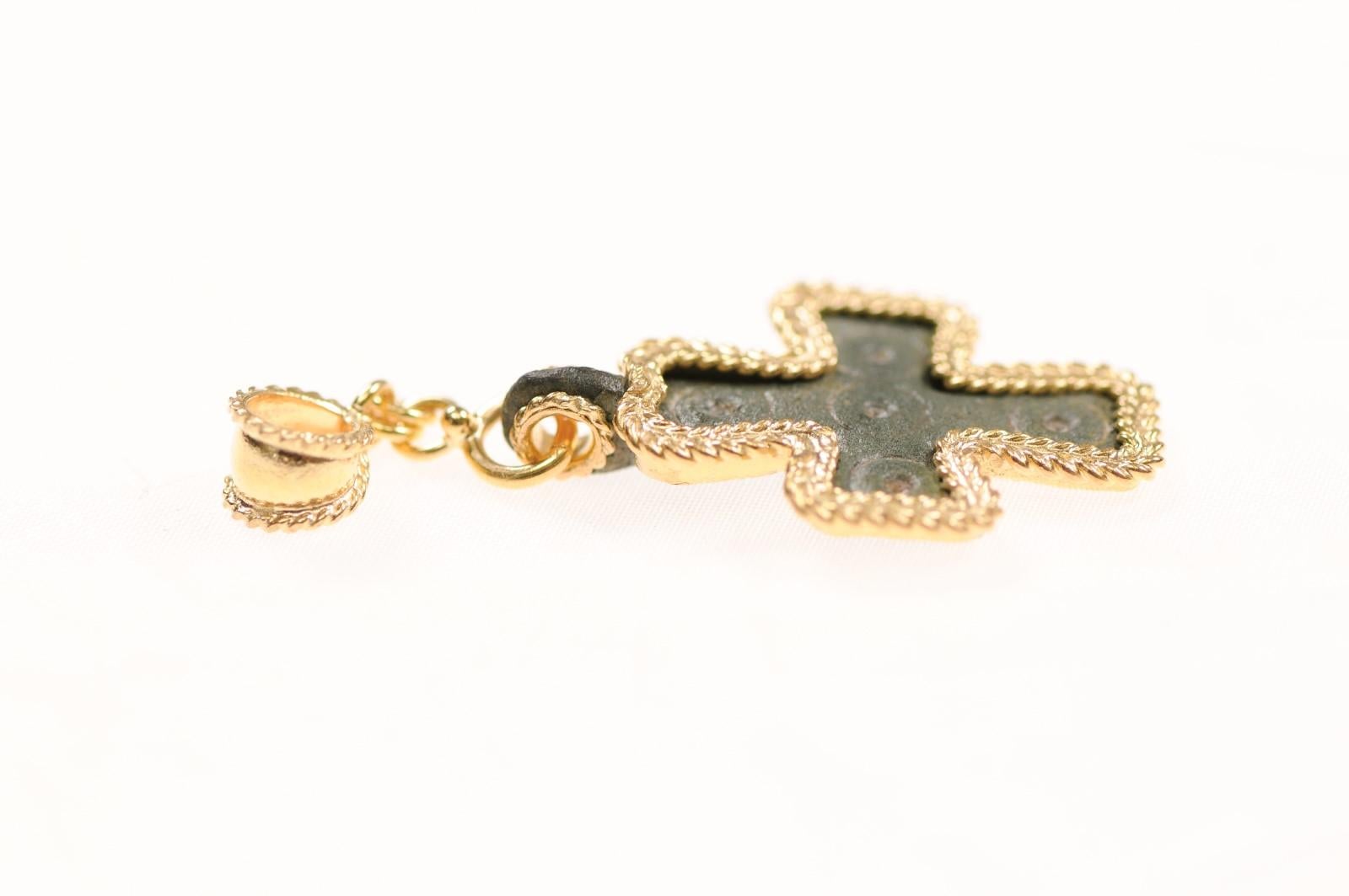 A small Roman cross w 21K embellishment (pendant only) For Sale 1