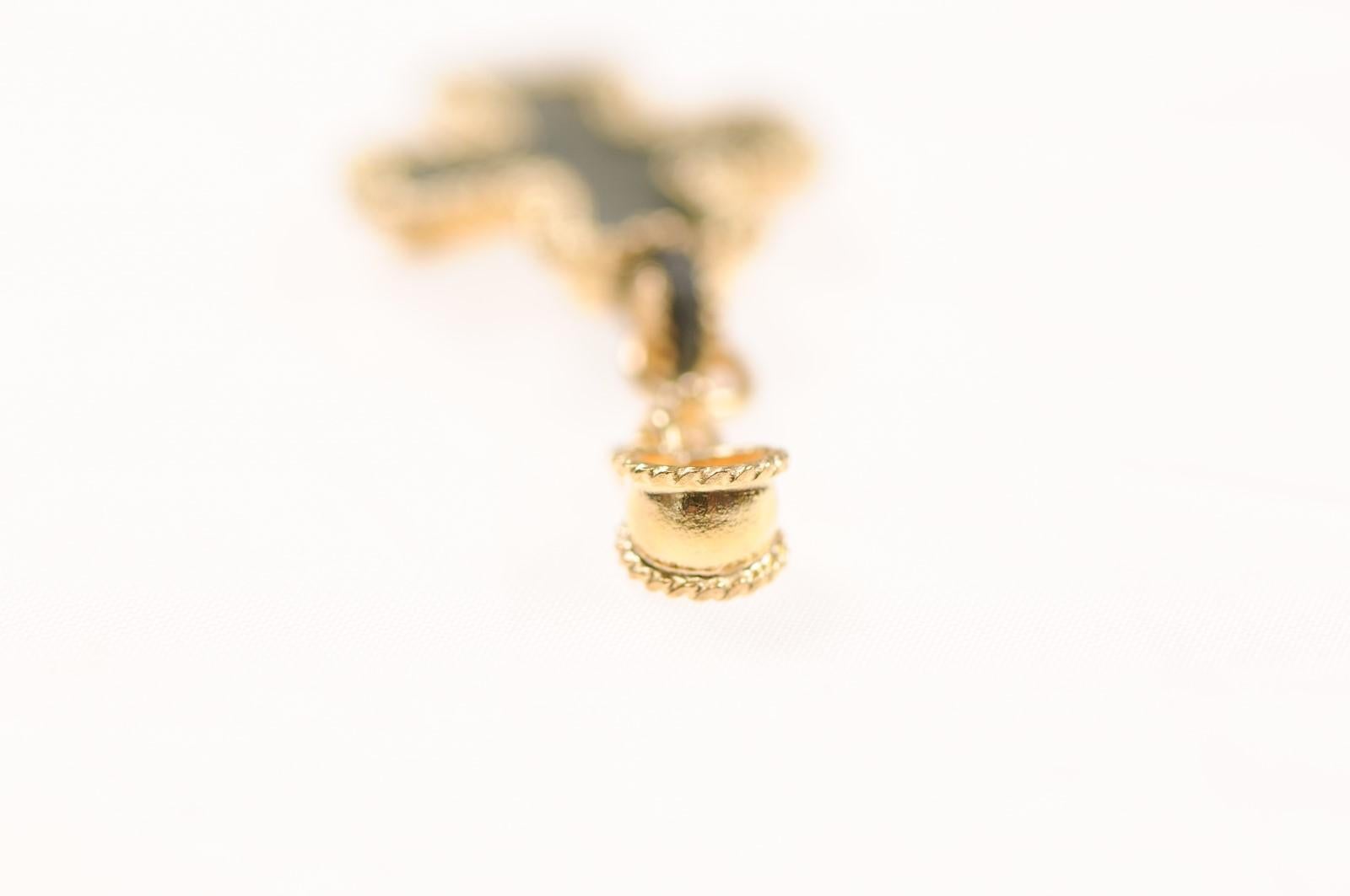 A small Roman cross w 21K embellishment (pendant only) For Sale 2