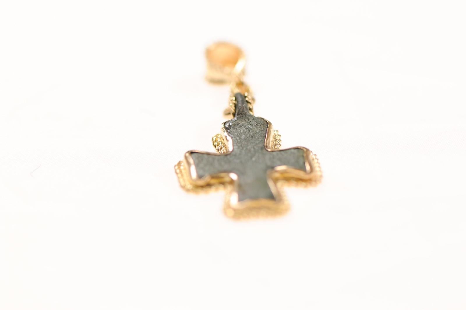 A small Roman cross w 21K embellishment (pendant only) For Sale 3