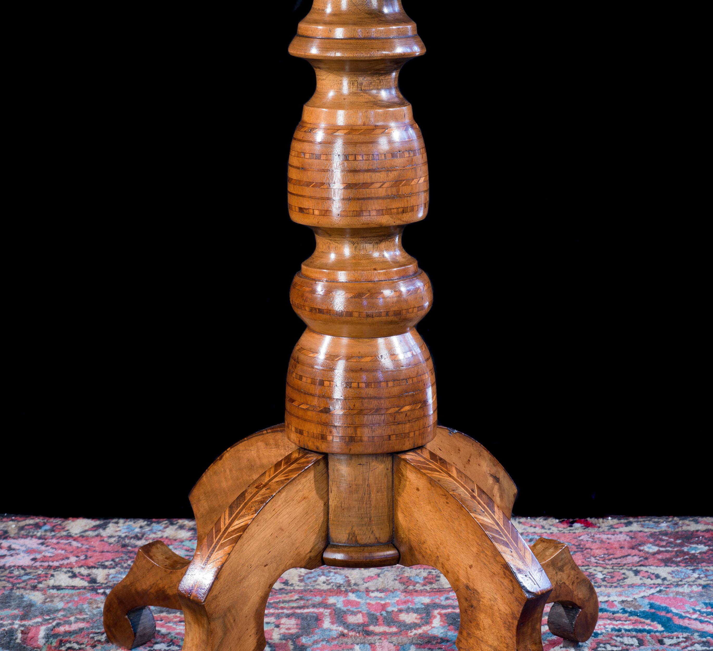 19th Century A Small Sorrento Ware Walnut Chess Table For Sale