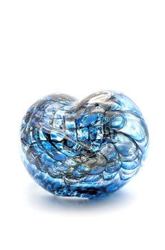 A small studio glass sculpture by Joerg F. Zimmermann, made 2016