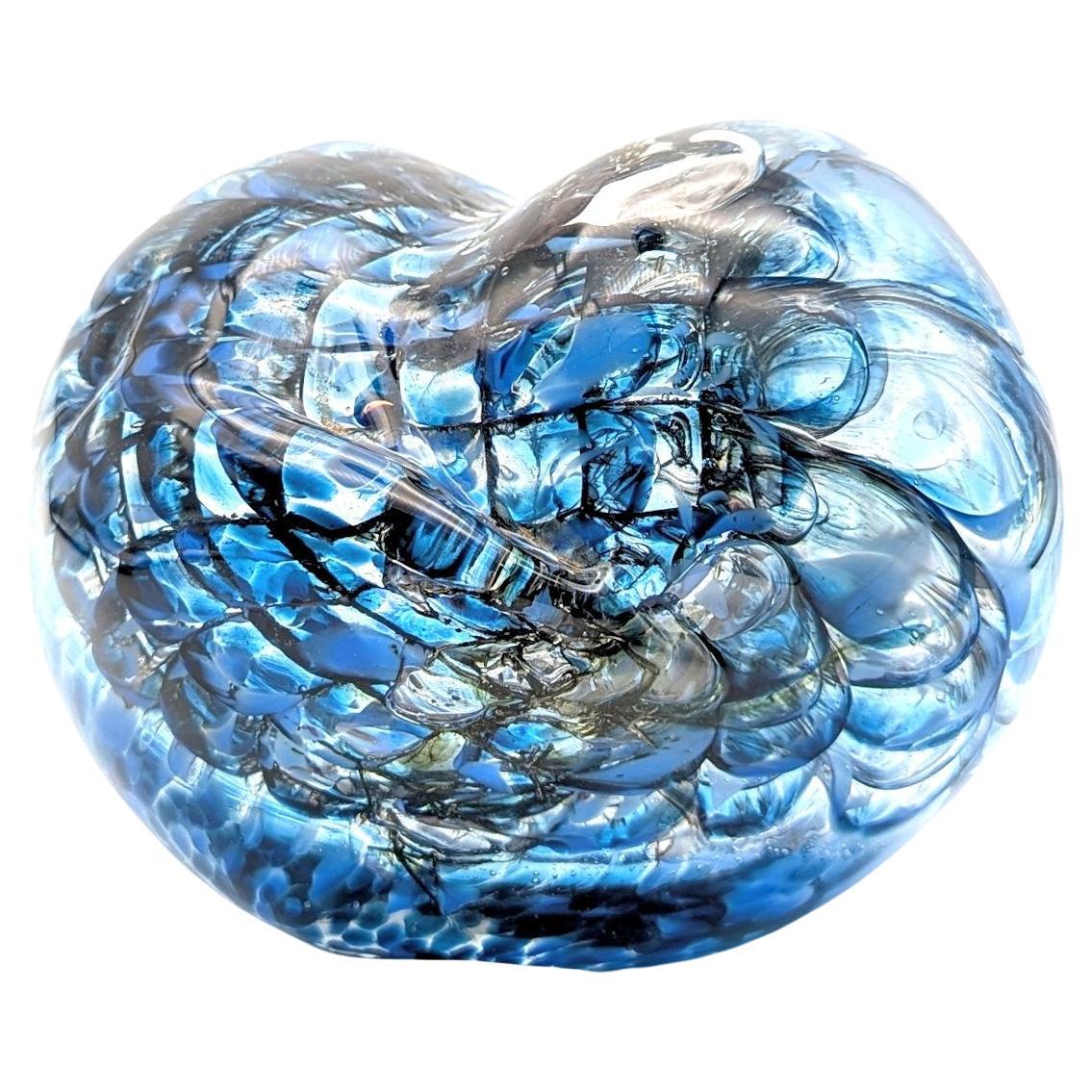 A small studio glass sculpture by Joerg F. Zimmermann, made 2016