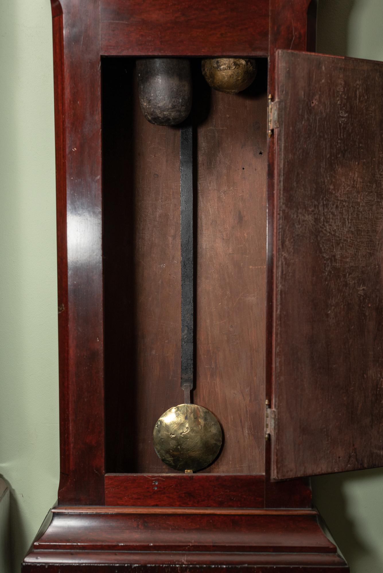 Small Unusual Fine Rosewood Longcase Clock by Jones of Tenby In Good Condition For Sale In Cheltenham, GB