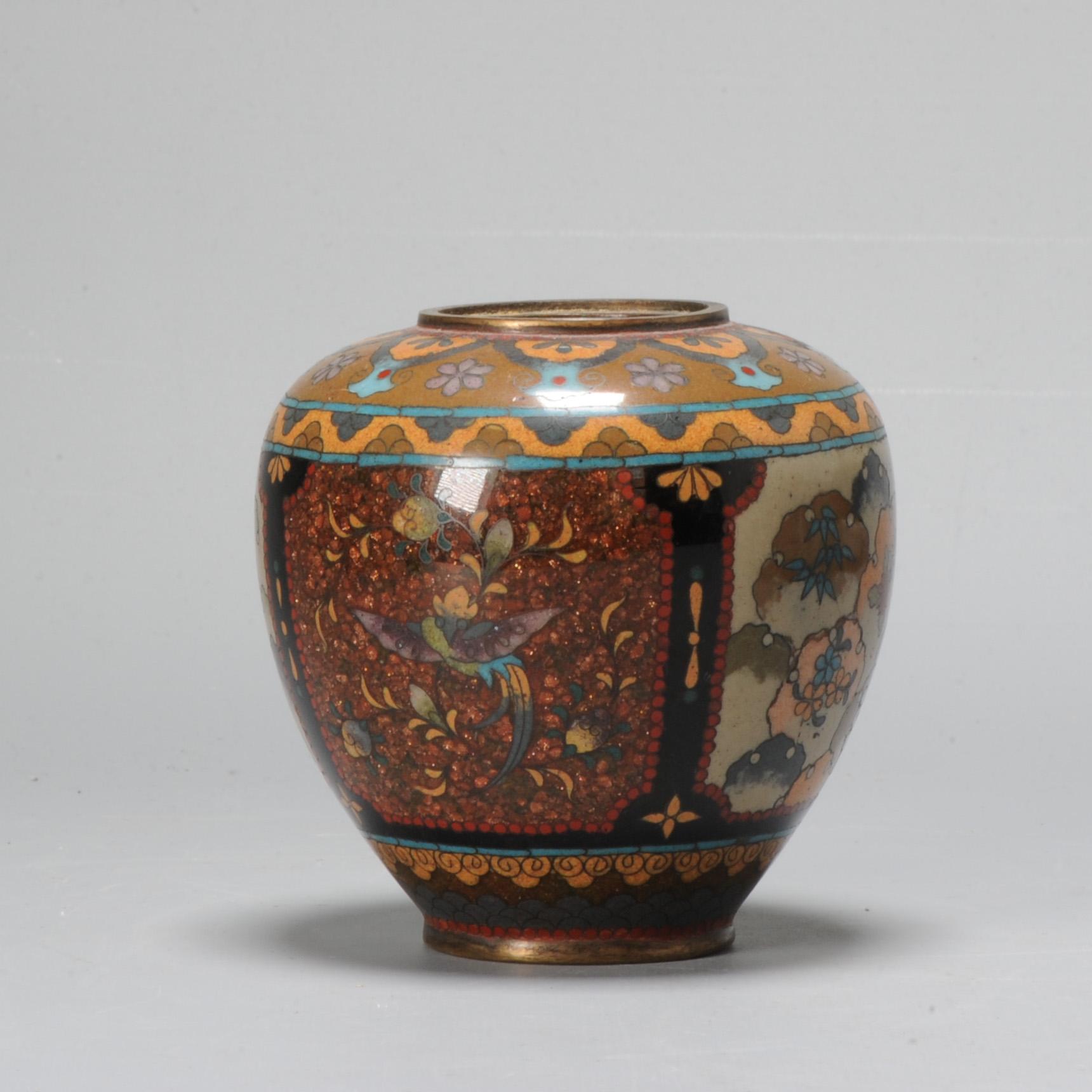 A Small Vase with Incense Brown Cloisonné Enamel Meiji Era, 1868-1912

Top quality piece, lid is missing.
Meiji era (1868-1912), 19th century.

Additional information:
Material: Bronze, Cloisonne & Metal
Type: Vase
Region of Origin: Japan
Period: