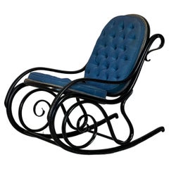 A Small Victorian Ebonised Bentwood Rocking Chair
