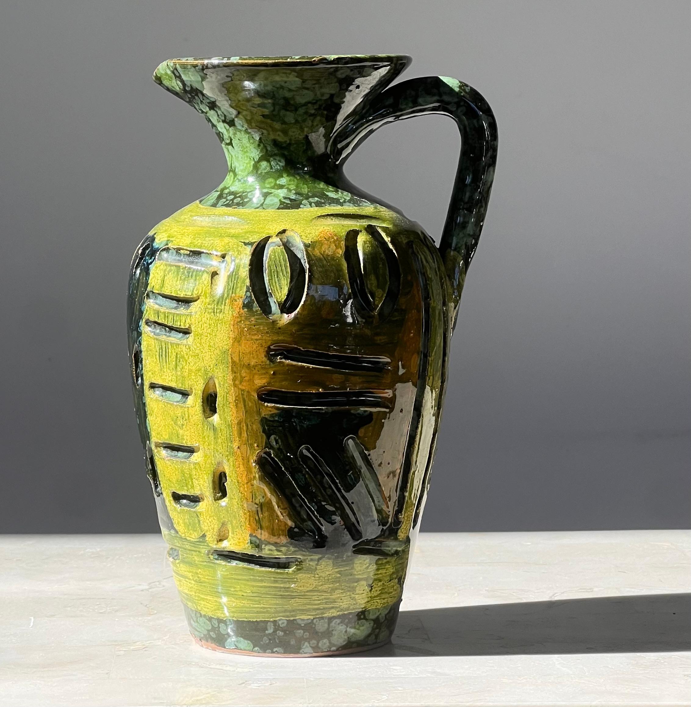 Pequeña jarra de cerámica italiana vintage según Gambone, hacia 1960 en venta 6
