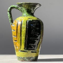 A small vintage Italian ceramic pitcher after Gambone, circa 1960